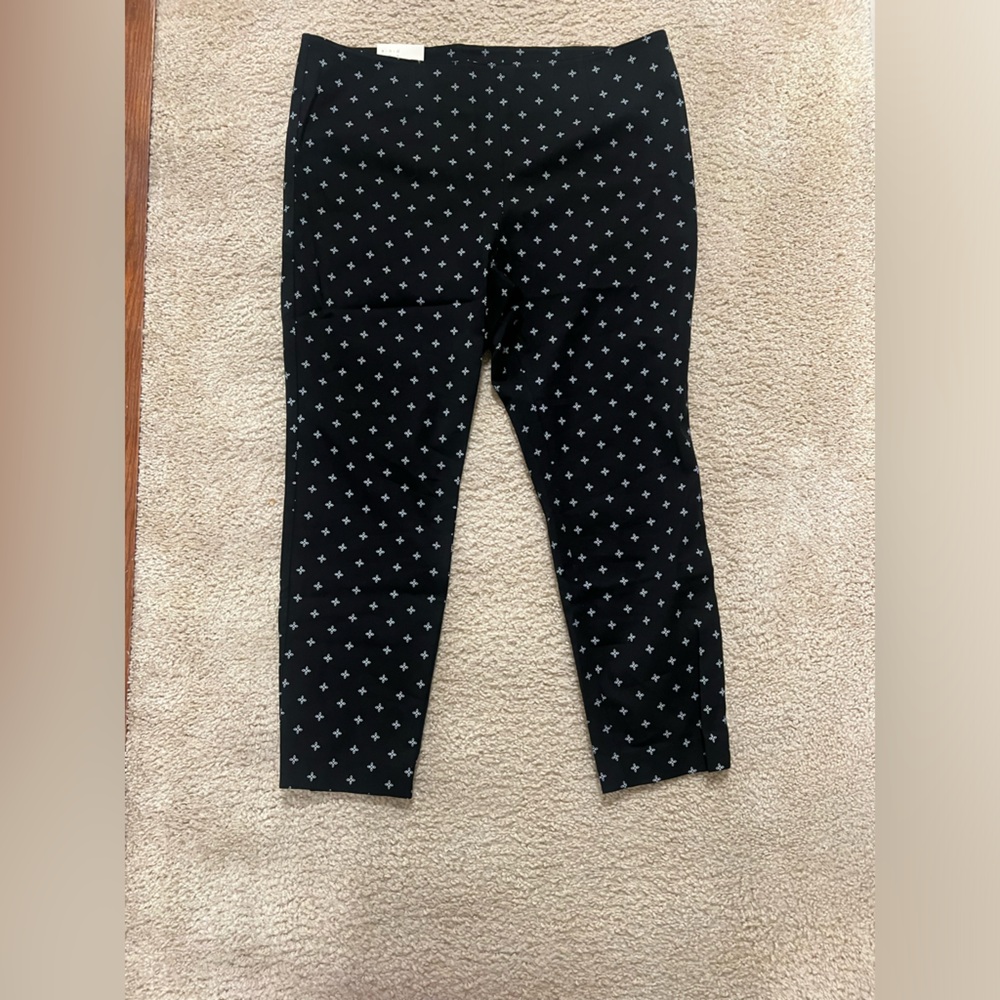 High rise fitted ankle pants-bi stretch